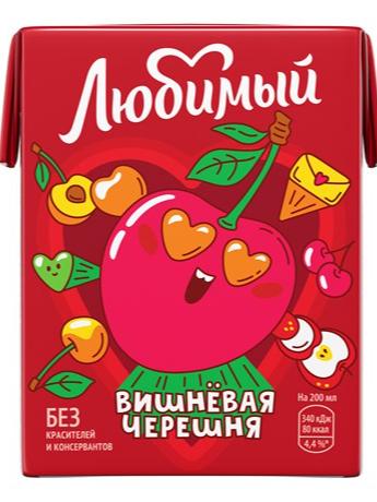 Напиток сокосодержащий Любимый Вишневая черешня, 200мл