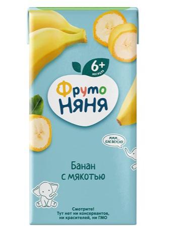 Нектар ФрутоНяня из бананов с мякотью, 200мл