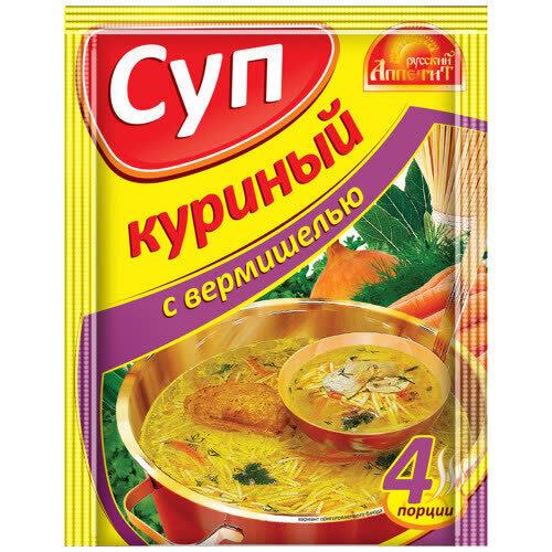 СУП Куриный с вермишелью Русский Аппетит, 60г