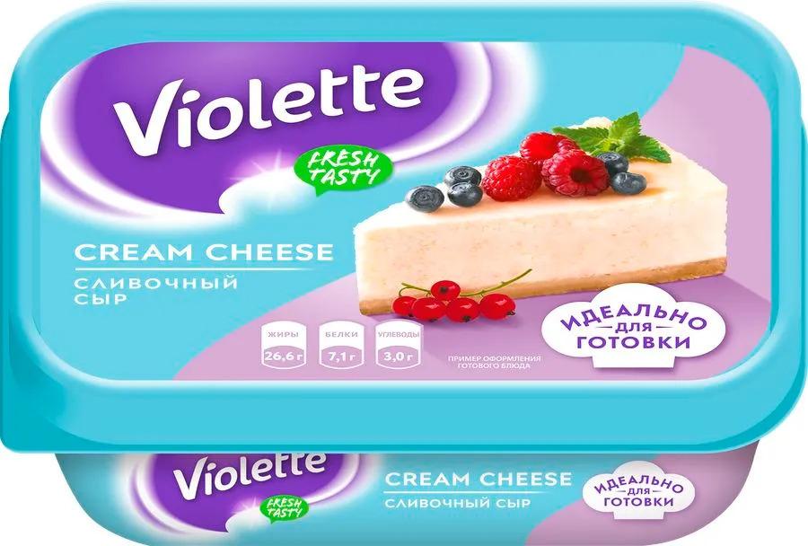 Сыр творожный Виолетта Violette Cream cheese сливочный 60%, 180г