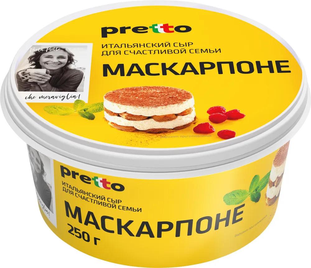 Сыр Pretto Маскарпоне мягкий 80%, 250г