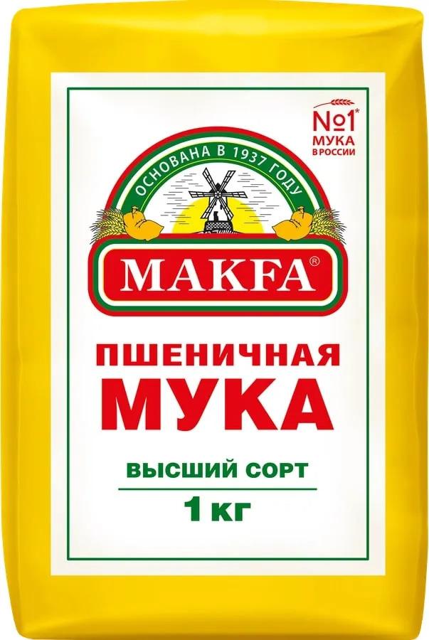 Мука пшеничная Makfa высшего сорта, 1 кг