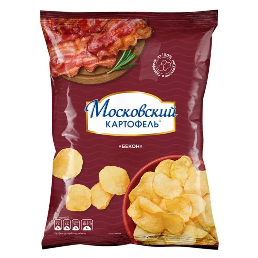 Чипсы Московский картофель бекон, 120г