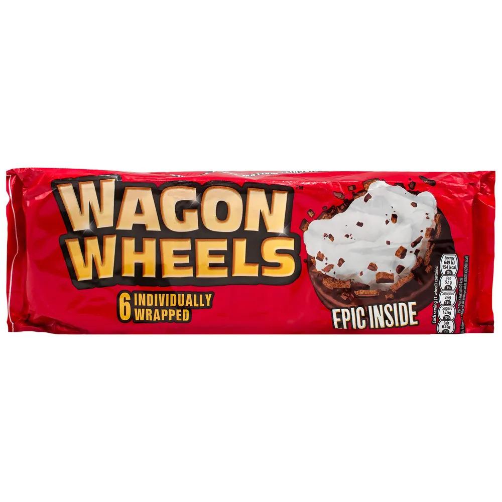 Печенье Wagon Wheels с суфле, покрытое глазурью с ароматом шоколада, 220 г