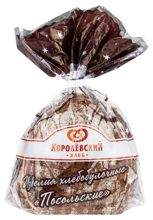 Изделие хлебобулочное Посольские Королевский хлеб нарезка 250 г