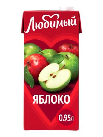 Напиток сокосодержащий Любимый яблоко, 950мл