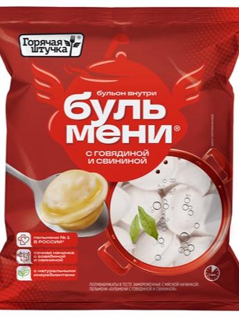 Пельмени Горячая штучка Бульмени с говядиной и свининой замороженные, 400г