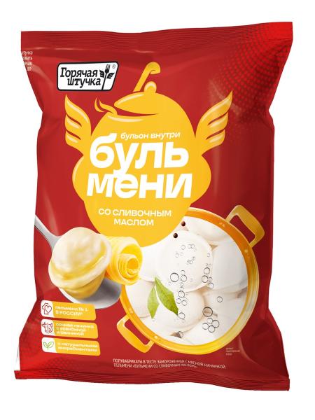 Пельмени Горячая штучка Бульмени со сливочным маслом замороженные, 400г