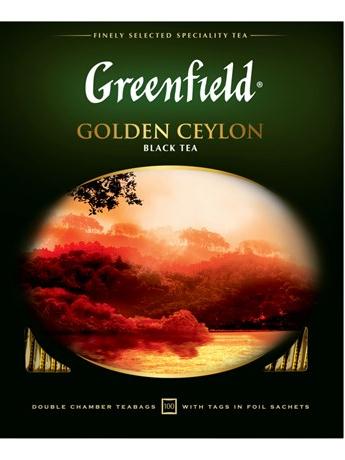 Чай Greenfield Golden Ceylon черный 100 пакетиков, 200г