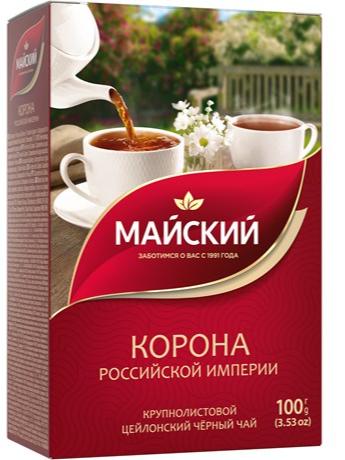 Чай Майский Корона Российской Империи черный крупнолистовой, 100г