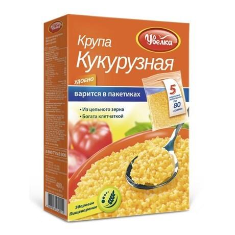 Крупа кукурузная Увелка в пакетах для варки 5шт, 400г