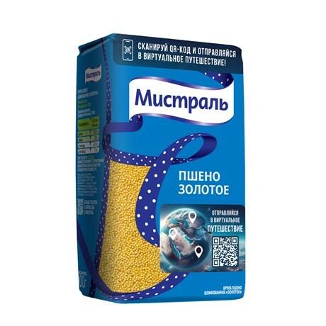 Пшено золотое Мистраль шлифованное, 900г