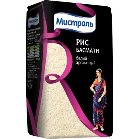 Рис Мистраль Басмати белый ароматный, 500г