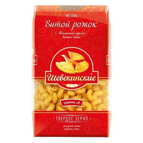Макаронные изделия Шебекинские  "№388 рожок витой", 450г