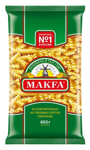 Макароны  Makfa Спирали 400гр