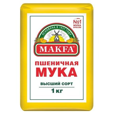 Мука Makfa пшеничная высший сорт, 1кг