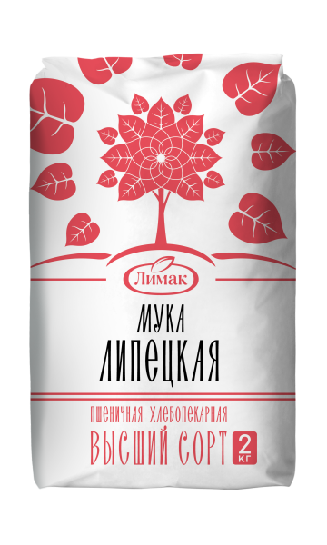 Мука Липецкая  пшеничная высший сорт, 2кг