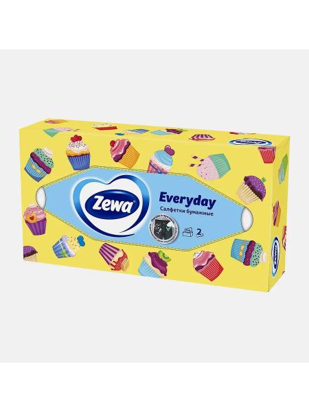 Салфетки бумажные Zewa Everyday 2 слоя 100шт в ассортименте