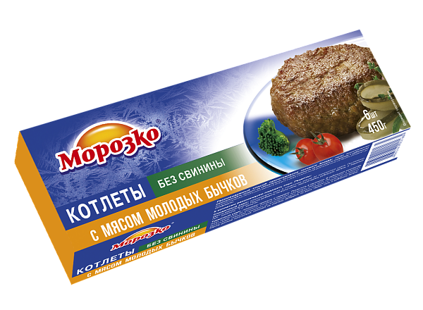 Котлеты с мясом молодых бычков Морозко 450г