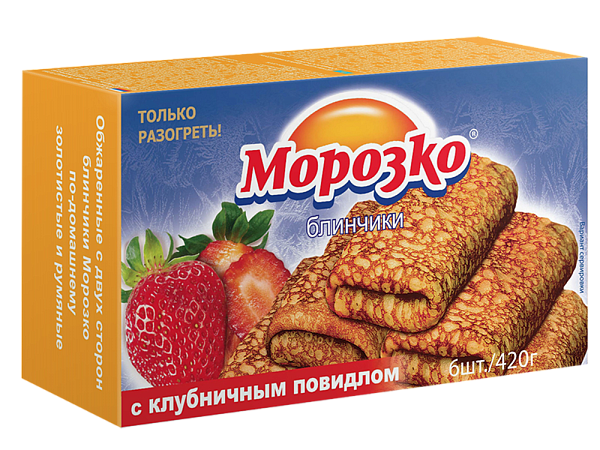 Блинчики с клубничным повидлом Морозко 420г