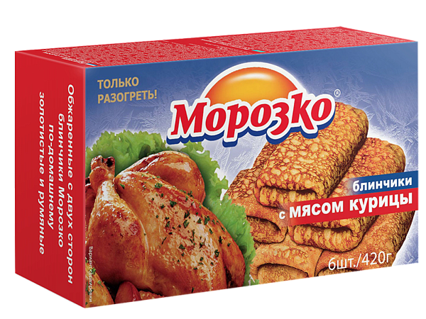 Блинчики с мясом курицы Морозко 420г