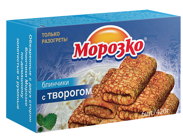 Блинчики с творогом Морозко 420г