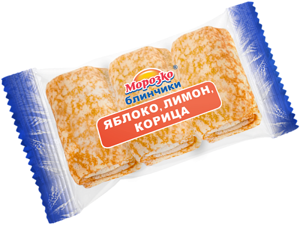 Блинчики яблоко, лимон, корица Морозко 210г