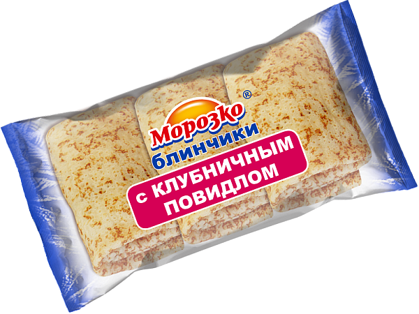 Блинчики с клубничным повидлом Морозко 210г