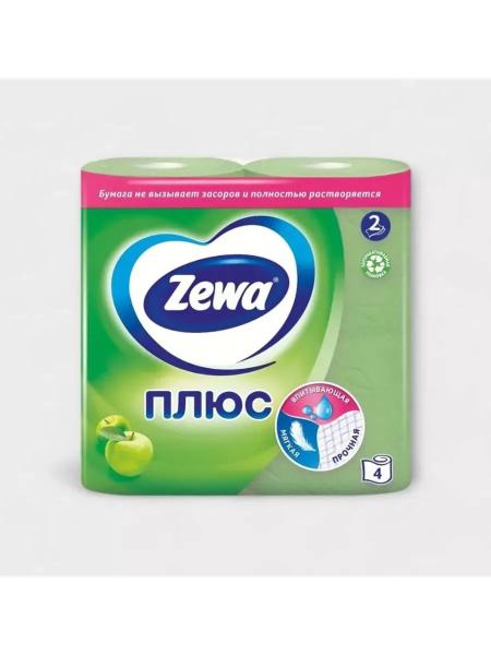 Туалетная бумага ZEWA  с ароматом яблока 2 слоя 4 рулона