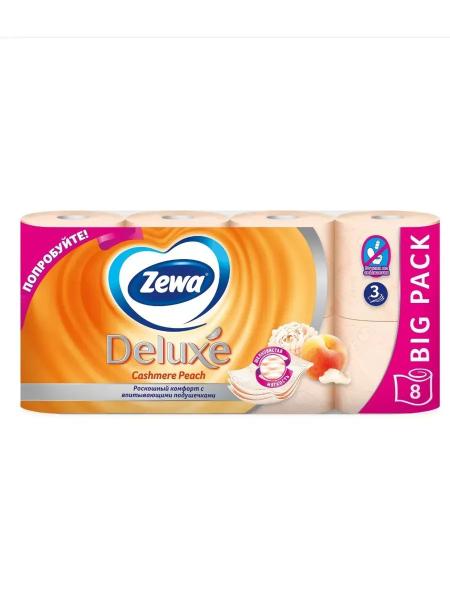 Zewa Туалетная бумага Deluxe Персик/3 слоя/8 рулонов