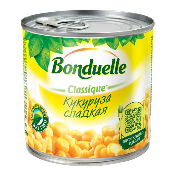 Кукуруза консервированная Bonduelle   сладкая, 340г