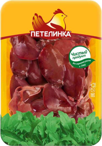 Печень цыплёнка-бройлера Петелинка охлаждённая 450 г