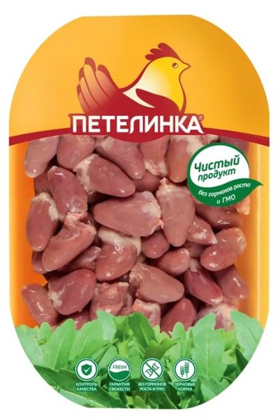 Сердце цыпленка-бройлера Петелинка охлажденное 450 г
