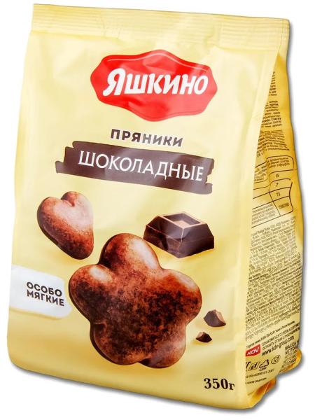  Пряники Яшкино  "Шоколадные", мягкие, 350 г
