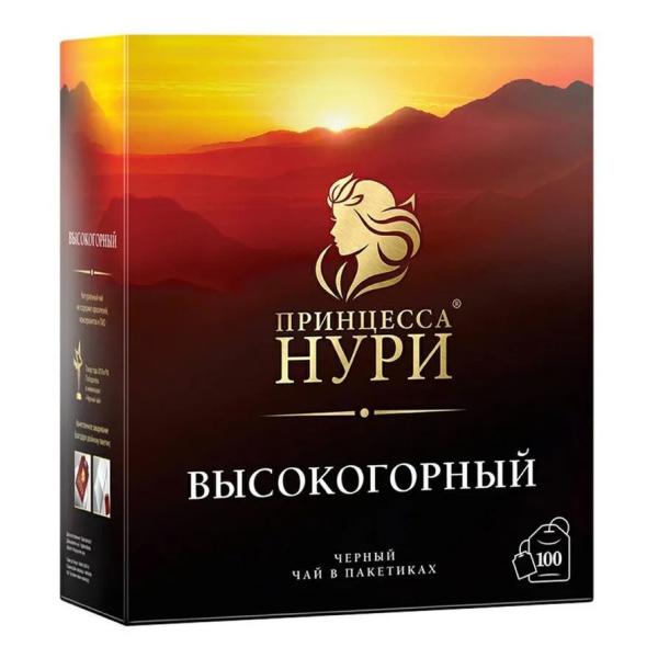 Чай Принцесса нури черный Высокогорный, в пакетиках, 100 шт