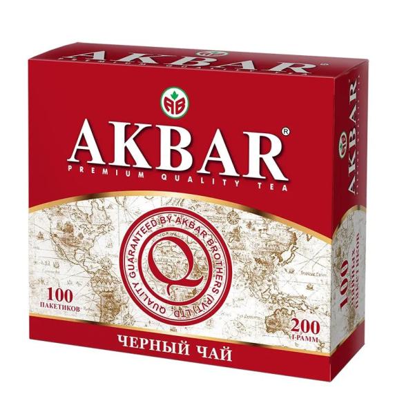 Чай в пакетиках Akbar Классическая Серия 100 пак.