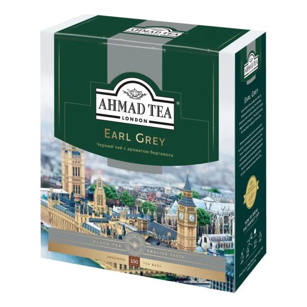 Чай черный Ahmad Tea Earl Grey с ароматом бергамота в пакетиках 2 г х 100 шт