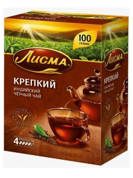 Чай черный листовой Лисма Крепкий (мелкий лист ) картон 100 г