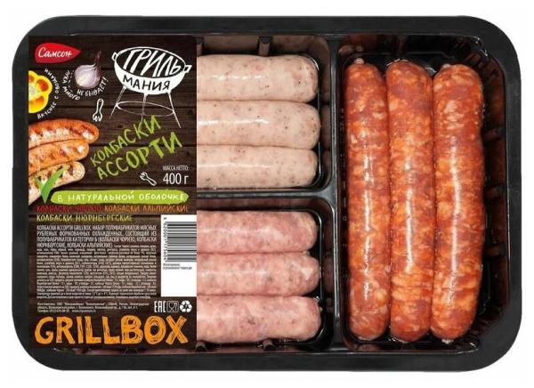 Ассорти колбасок Grill Box Самсон охлажденные 400 г 
