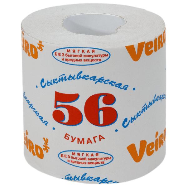 Бумага туалетная 1сл. Veiro 56 м
