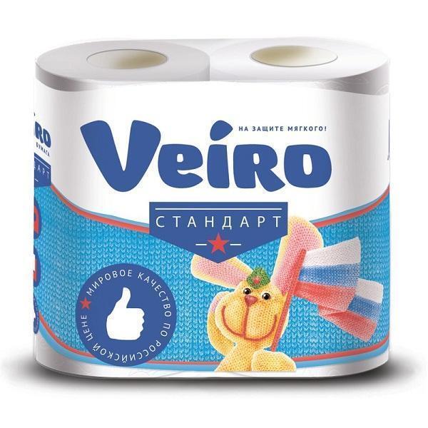 Бумага туалетная 2сл. 4 рулона Veiro