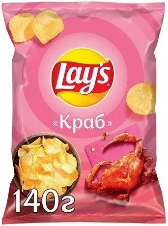 Чипсы картофельные Lay's Краб, 140г