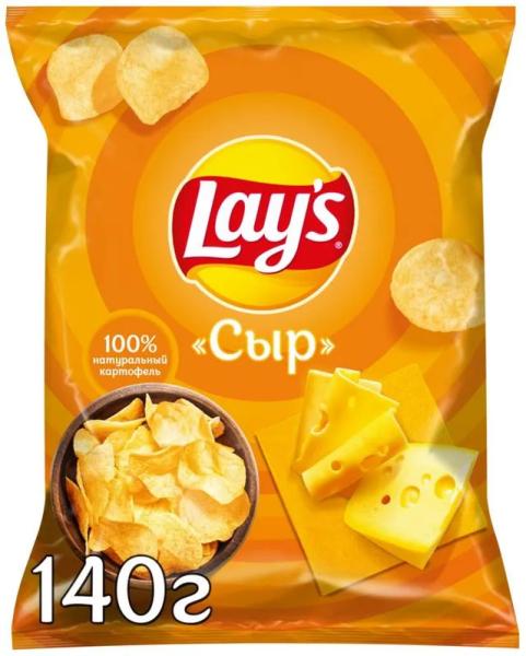 Чипсы картофельные натуральные LAY'S Сыр, 140 г