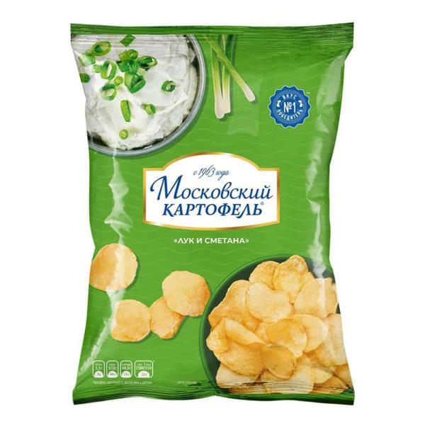 Чипсы картофельные Московский Картофель лук-сметана 120 г