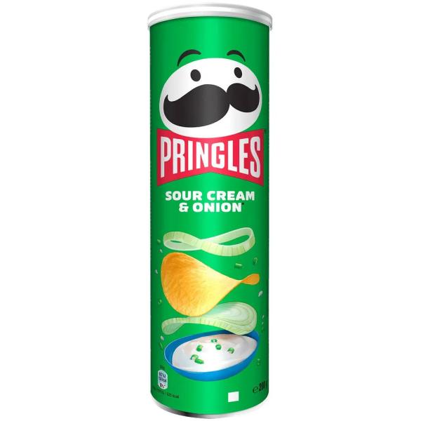 Картофельные чипсы Pringles, со вкусом Сметаны и лука, 165 гр
