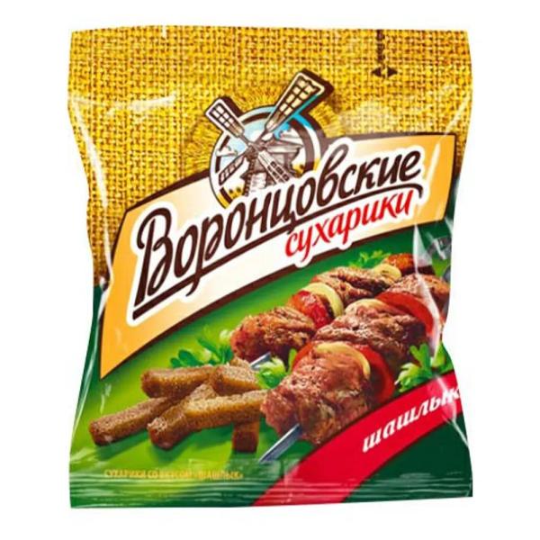 Сухарики пшеничные Воронцовские шашлык 80 г