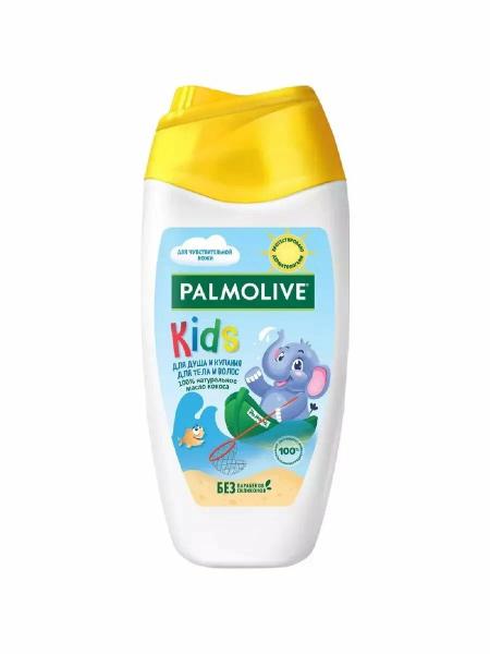 Гель для душа и купания детский от 3 лет Palmolive Kids с маслом кокоса для тела и волос 250 мл