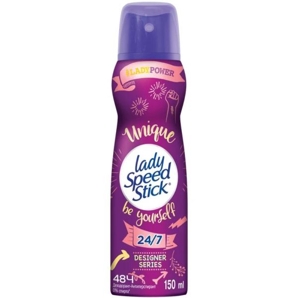 Дезодорант-антиперспирант женский спрей Lady Speed Unique Be yourself 150 мл