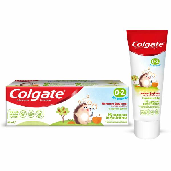 Зубная паста детская Colgate Нежные фрукты без фторида от 0 до 2 лет 40 мл