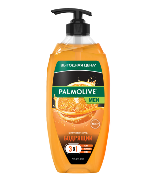 Гель для душа Palmolive мужской Цитрусовый заряд Бодрящий 750 мл